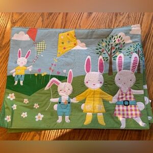 Blossom & Blooms set of four Spring/Easter Bunny place mats